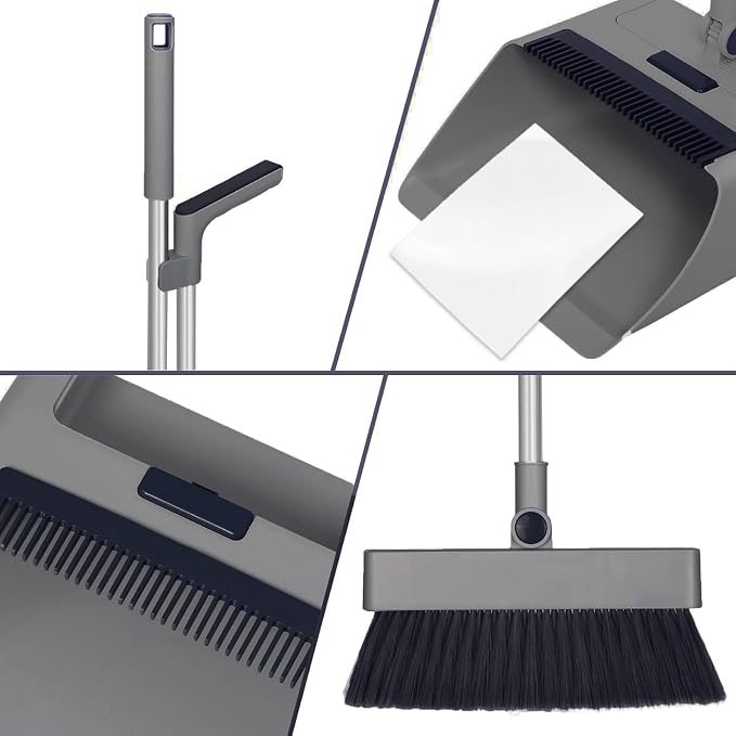 SDSM 4 in 1 Multifunctional Broom and Dustpan Combo Set, Heavy Duty Brooms - Image 5