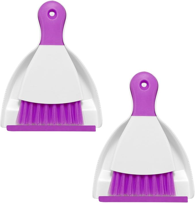 NACENA Mini Dustpan and Brush Set 2 Pack, Small Broom and Dustpan Set Dust Pan by NACENA