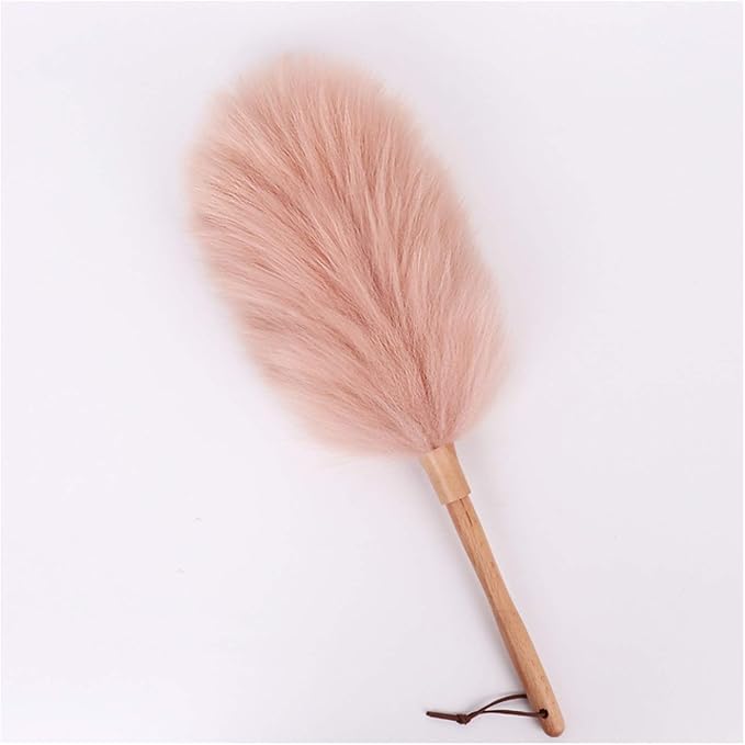 Pure Lambs Wool Duster with Wood Handle, Fluffy Lambswool Duster, Thicken by Unknown