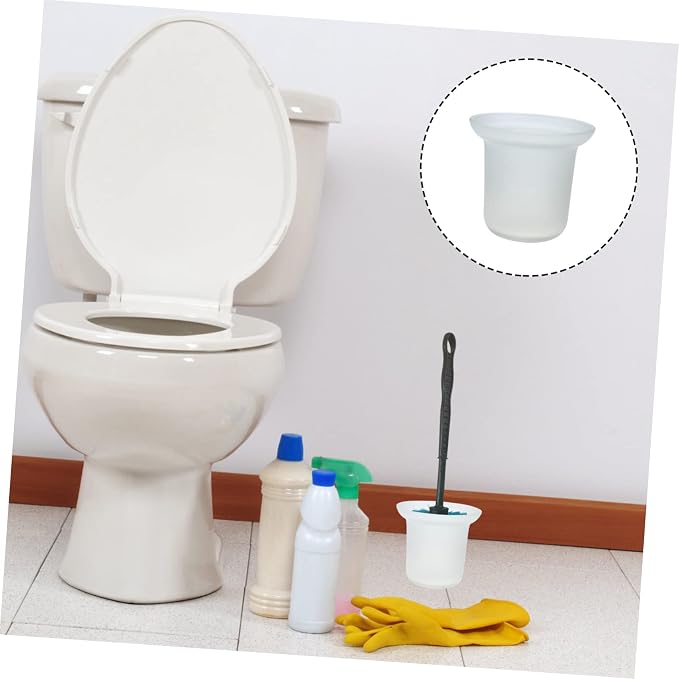 PRETYZOOM Frosted Toilet Brush Holder - Image 7