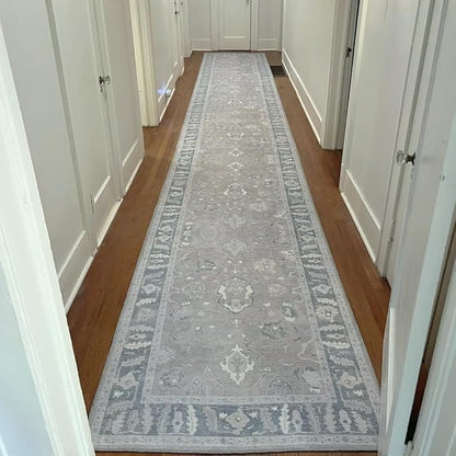 Fame Rugs Gray Modern Oushak Rug 3x5, Washable Vintage Turkish Colorful Oriental Antique Inspired Foldable Small Area Rugs, Luxury Living Room Bedroom (389GBB, 2'6" x 5')