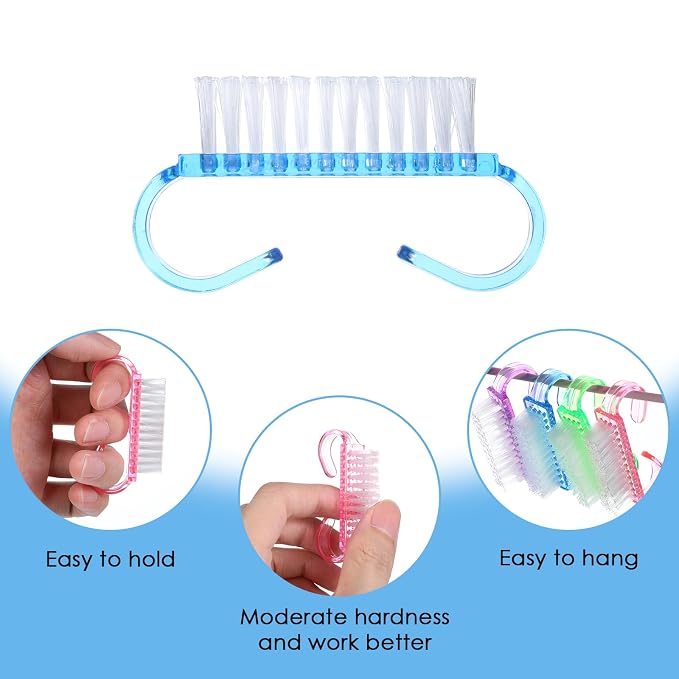 20 PCS Nail Brush for Cleaning Fingernails, Nylon Nail Cleaning Brush, Small - Image 3