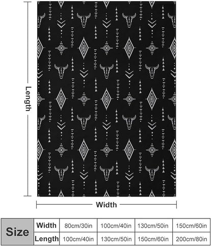 Southwest Blanket, Soft Native Tribal Vintage Abstract Ethnic Pattern Blanket Ethnic Aztec Print Throw Blanket for Couch Sofa 30"x40"
