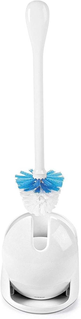 OXO Good Grips Compact Toilet Brush & Canister, Toilet Bowl Brush and Holder - Image 4