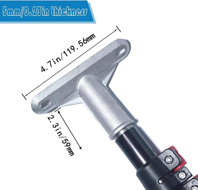 Broom Handle Bracket, 5mm Thickness Deck Brush Accessories, Aluminum One-Piece - Image 4