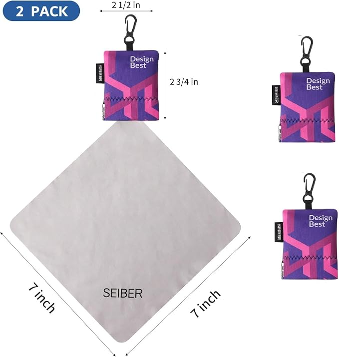 SEIBER Eyeglass Cleaning Microfiber Cloth, 7 x 7 inch Glasses Cloth - Image 3