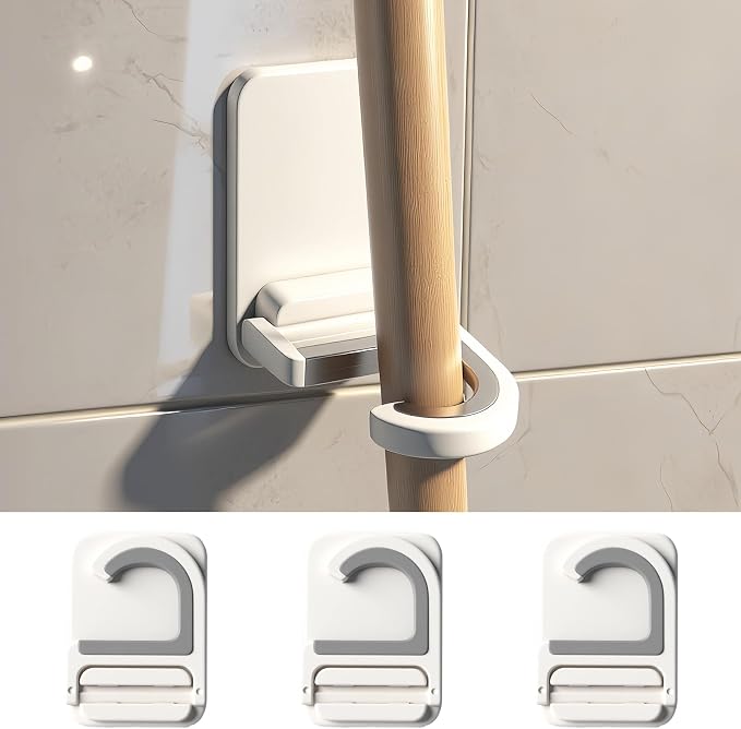3pack Mop and Broom Holder Wall Mount Self Adhesive by Kosair