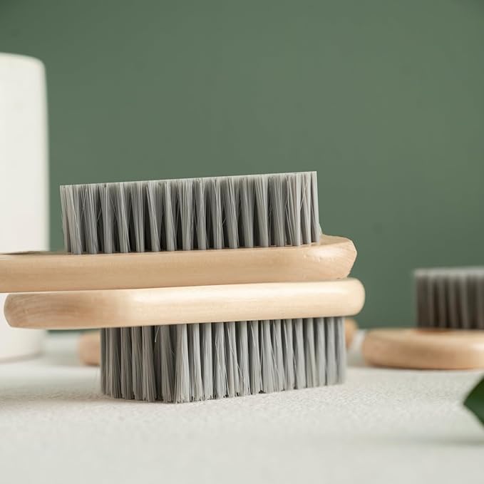 2 Pcs Long Handle Wood Laundry Brush - Image 2