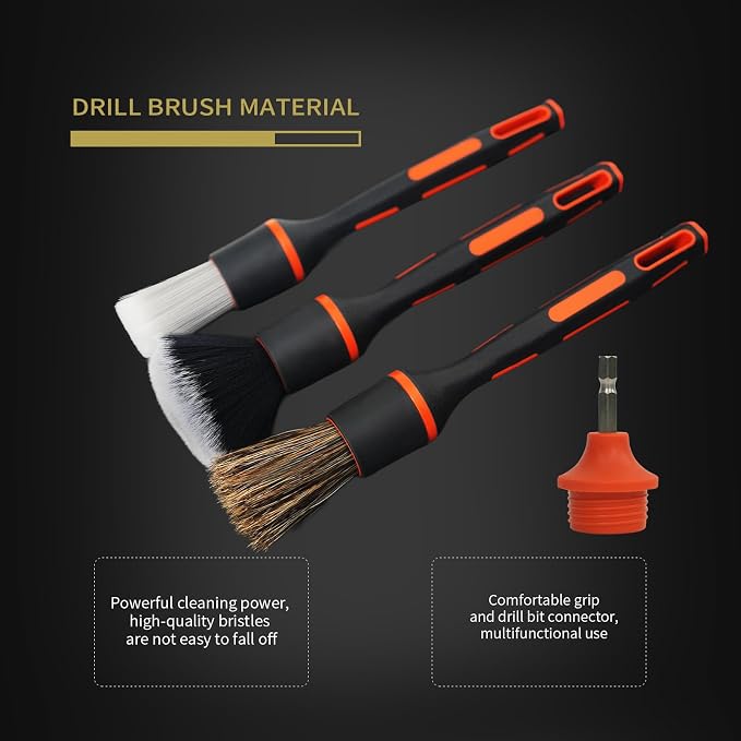 Car Drill Brush, Drill Brush for Air Vent Automotive Interior Exterior - Image 3