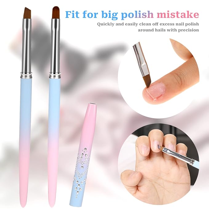Nail Art Clean Up Brush, Professional Nails Design Painting Brushes - Image 2