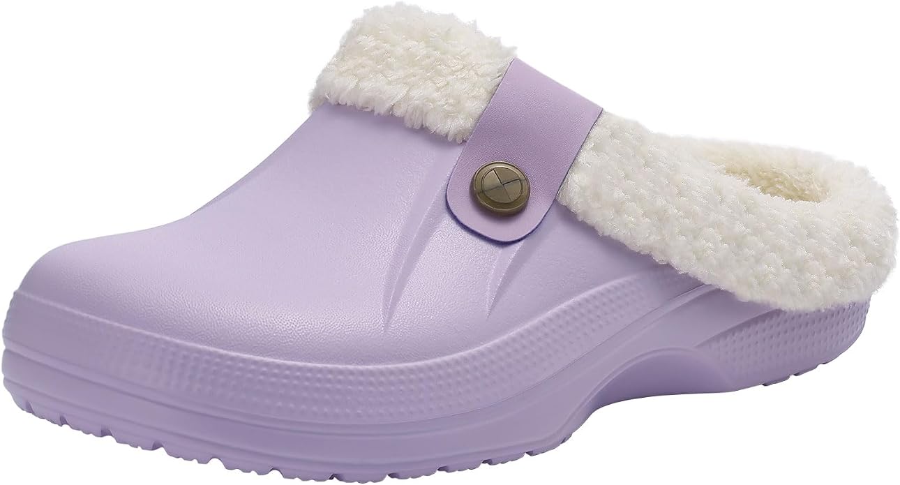 Beslip Classic Fur Lined Clogs Waterproof Winter Fuzzy Slippers by Beslip