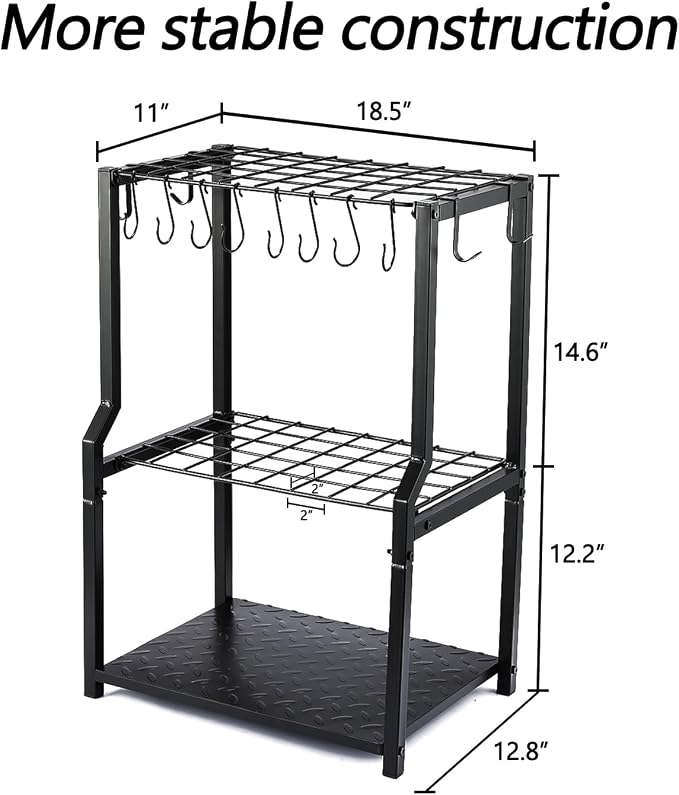 YueTong Garden Tool Organizer Heavy Duty, Yard Tool Tower Rack, Garage Storage - Image 5