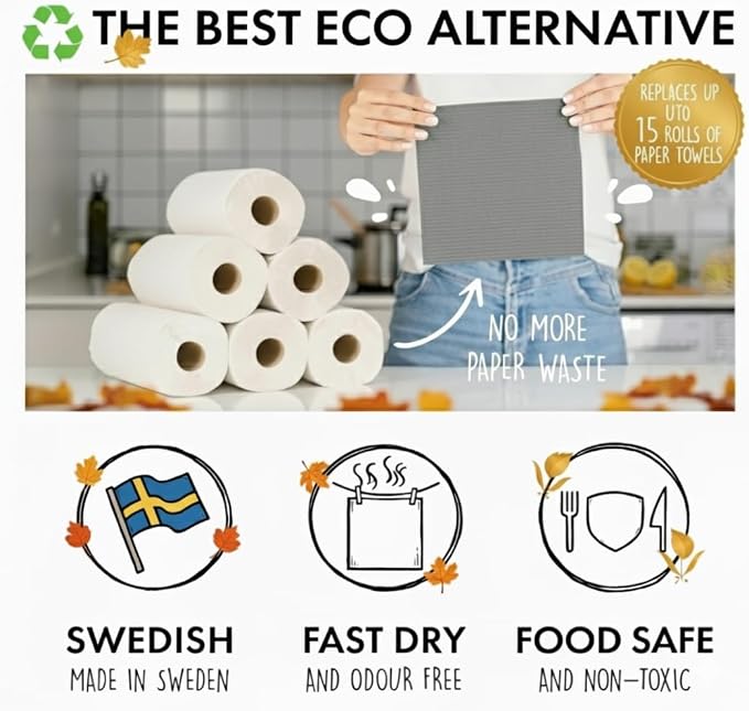 SUPERSCANDI 10 Pack Swedish Dishcloths - Image 8