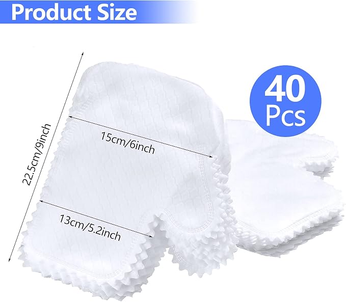 Patelai 40 Pieces White Microfiber Dusting Cloths Gloves, Dust Wipes, Feather - Image 2