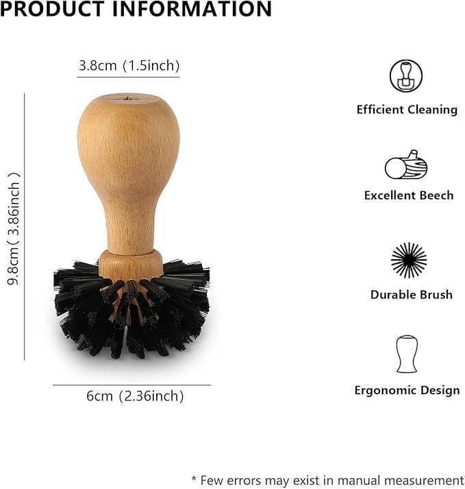 MHW-3BOMBER Coffee Portafilter Cleaning Brush Espresso Machine Portafilter - Image 3