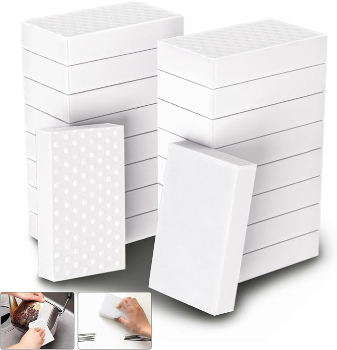 Magic Sponge Eraser, POWOBEST 50 Pack 2X Density Extra Thick Melamine Sponge by PowoBest