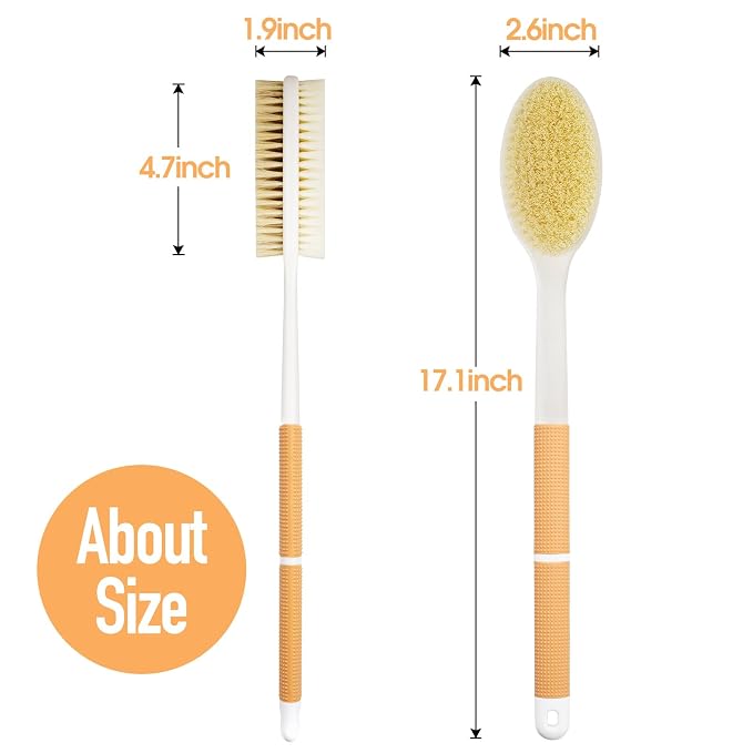 Body Scrubber Anti Slip for Shower, Shower Brush Long Handle - Image 5