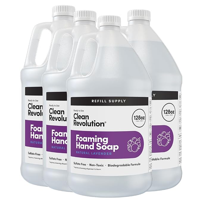 Clean Revolution Foaming Hand Soap Refill Supply Container, Ready to Use Formula by CleanRevolution