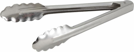 Winco 9" Stainless Steel Utility Tongs, Heavyweight by Winco