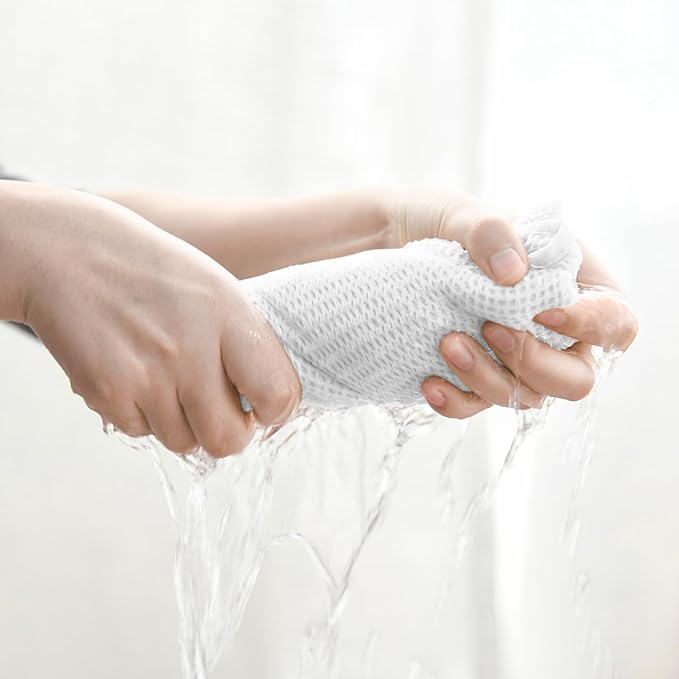 Artoid Mode 100% Cotton White Waffle Weave Kitchen Dish Cloths, 13x28 Inch - Image 4