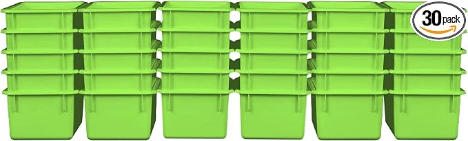 Wood Designs Cubby Storage Bin, Heavy Duty Plastic Containers by Unknown
