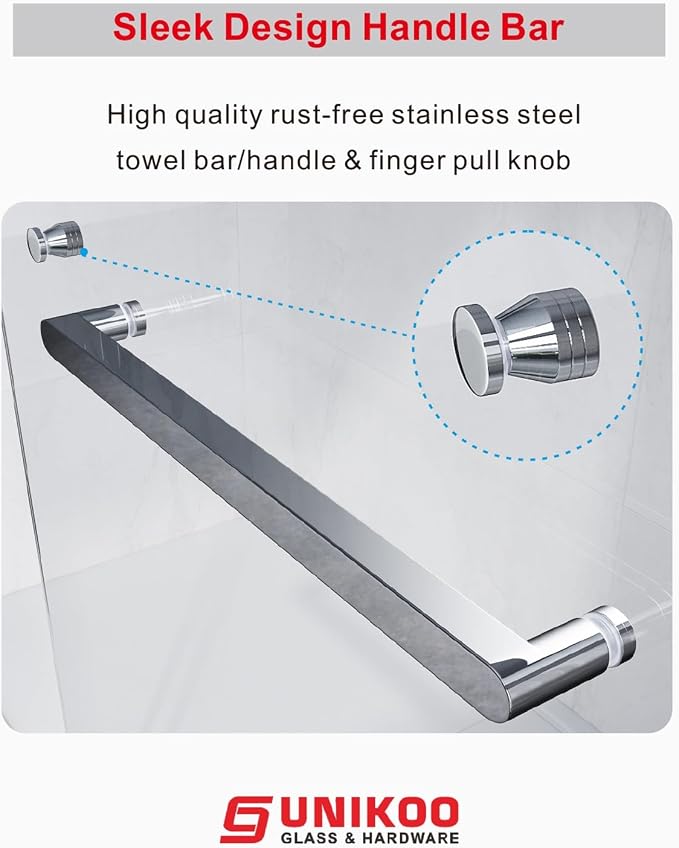 46"-48" W X 76" H Double Sliding Shower Door - Image 5