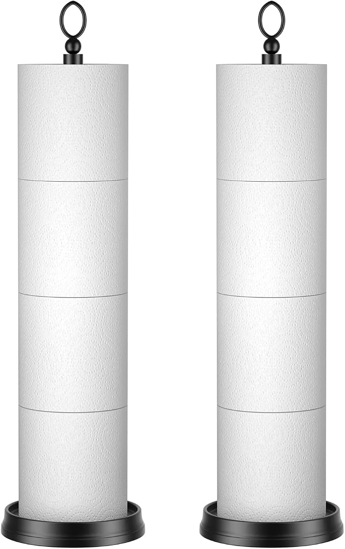 Toilet Paper Holder Stand with Reserve Function, Free Standing Toilet Paper by ROLABAM