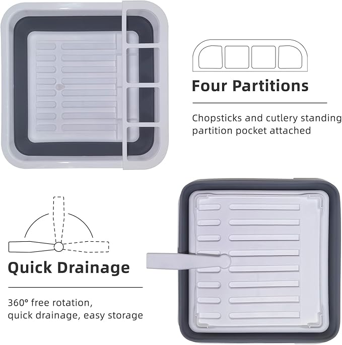 THANSTAR Collapsible Dish Drying Rack - Image 3