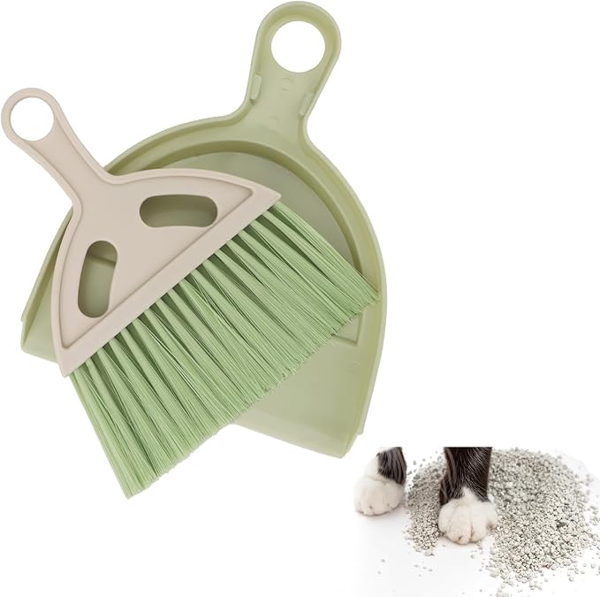 Mini Dustpan and Brush Set Portable Small Broom by Brosay