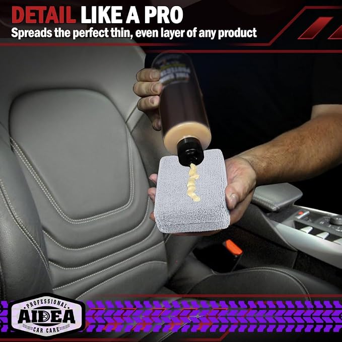 AIDEA Microfiber Applicator Pad-8Pack, Car Wash Sponge, Premium Microfiber - Image 5