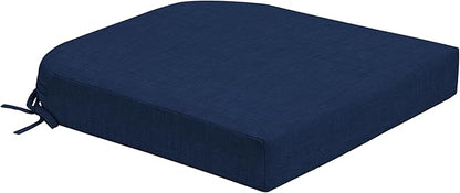 Arden Foam Outdoor Round Back Seat Cushion, 20 x 19, Made with ProFoam, Rain-Proof, Fade Resistant, Sapphire Blue Leala