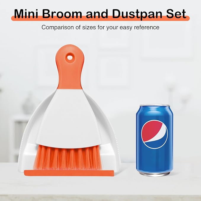 NACENA Mini Dustpan and Brush Set 2 Pack, Small Broom and Dustpan Set Dust Pan - Image 8