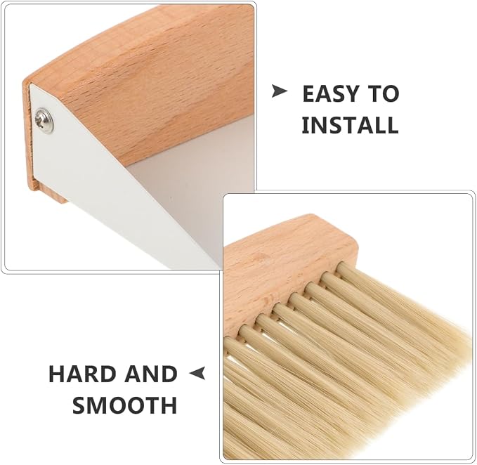 Housoutil Kids Window Cleaner Stainless Steel Cleaner Mini Dustpan and Brush - Image 4