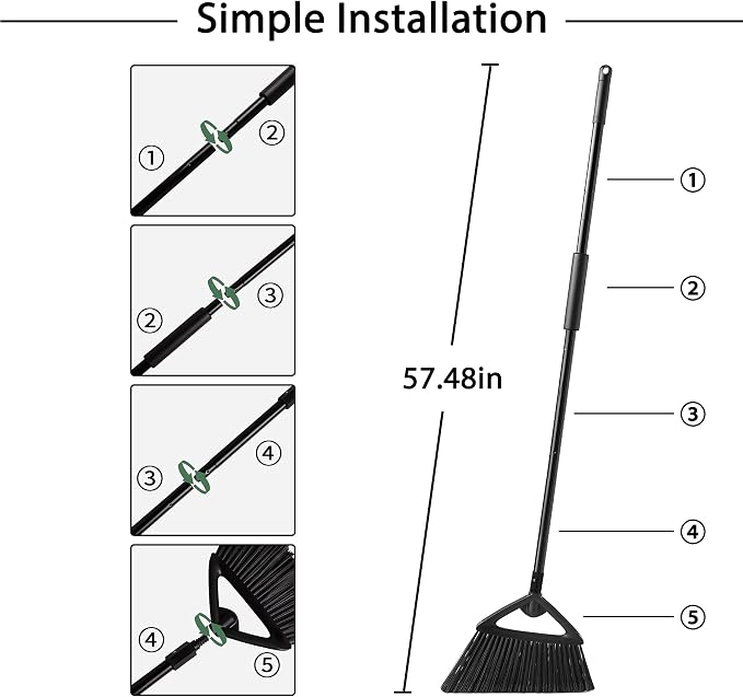 Eyliden Commercial Broom and Dustpan Set, - Image 9