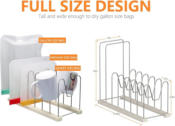 Reusable Bag Drying Rack, Silicone Bag Drying Rack, Dryer Rack - Image 2