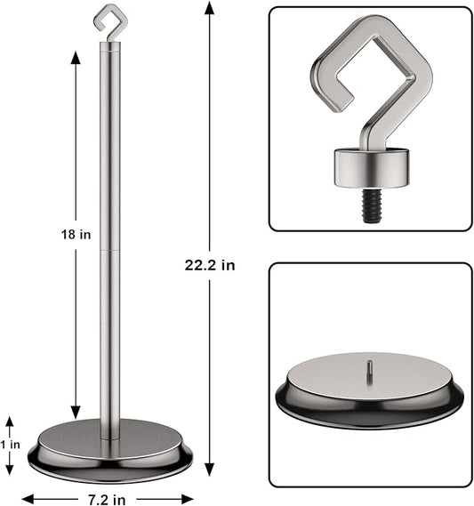 Toilet Paper Holder for Bathroom, Metal Free Standing Toilet Paper Storage - Image 2