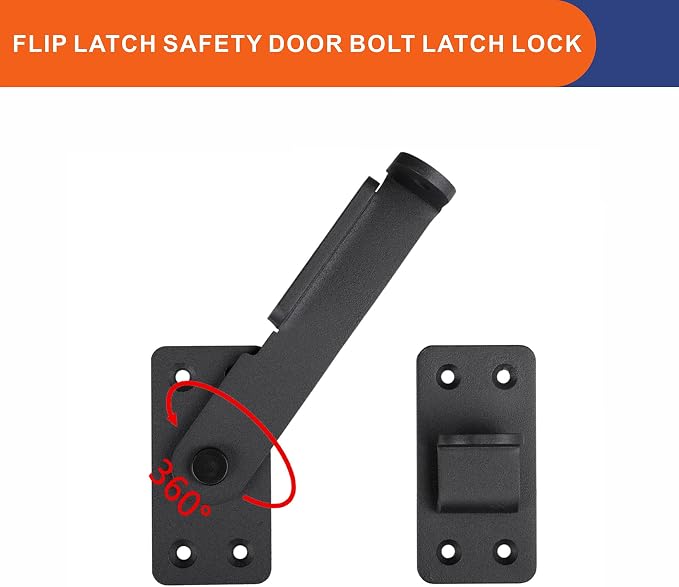 Flip Latch Lock, 90 Degre Heavy Duty Gate Latch - Image 5