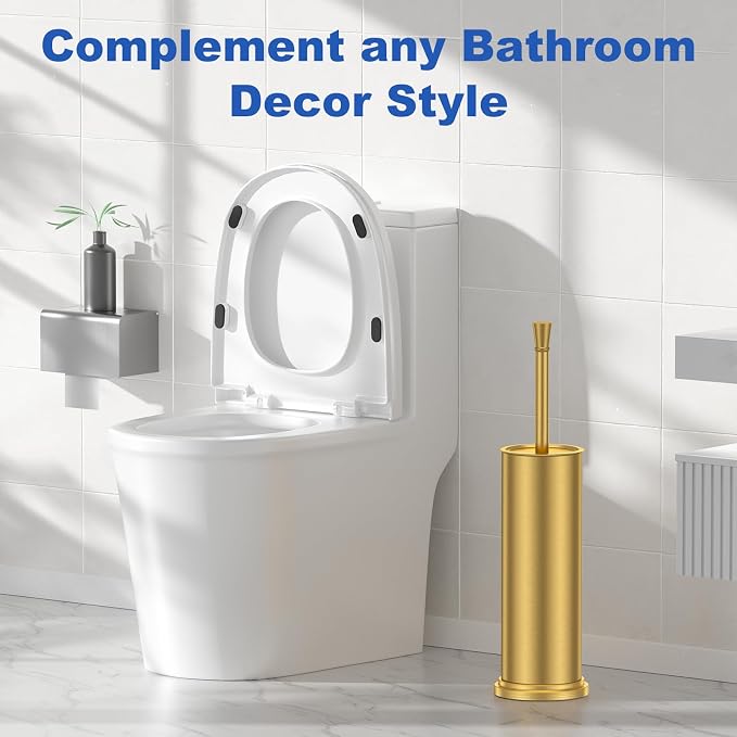 Toilet Brush and Holder Set：304 Stainless Steel Heavy Duty Toilet Bowl - Image 8