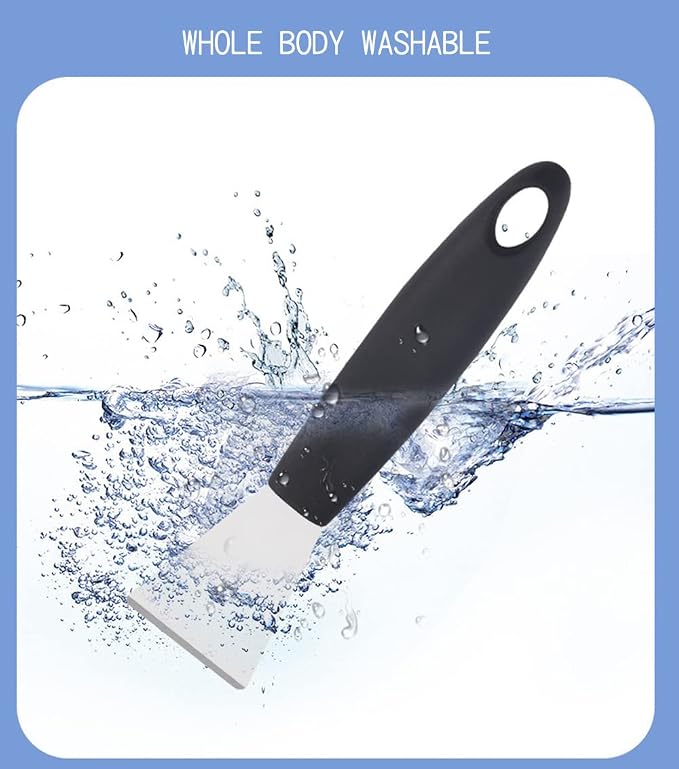 Stainless Steel metal Scraper, stove top Oven Scraper Tool non scratch - Image 6