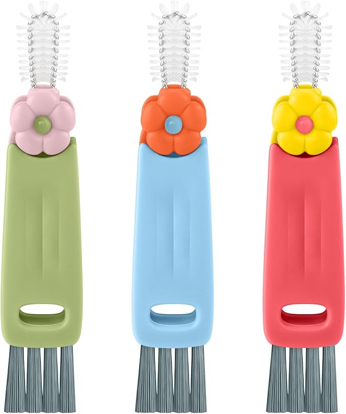3 in 1 Cup Lid Gap Cleaning Brush Set, Mutipurpose Portable Cup Lid Gap Cleaner - Image 2