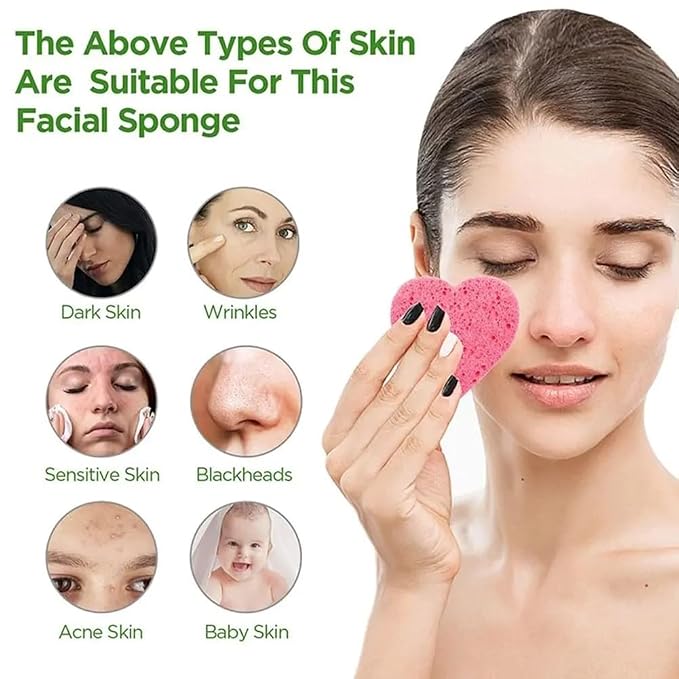 10 Count Compressed Facial Sponges 100% Natural Cellulose Sponge - Image 7