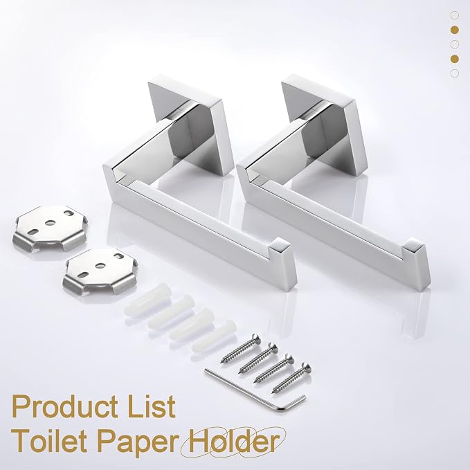 KOKOSIRI Toilet Paper Holder Chrome Toilet Roll Holder - Image 7