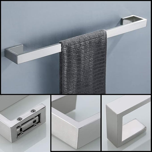 TNOMS 4 Pieces Bathroom Hardware Accessories Set Towel Bar Towel Holder Robe - Image 2