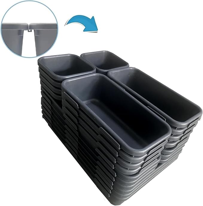 25 PCS Interlocking Desk Drawer Organizer Separator - Image 7