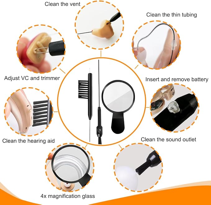 15 Pieces Cleaning Kit Tools for Hearing Aids/Earbuds/Headphones -Including Wax - Image 4