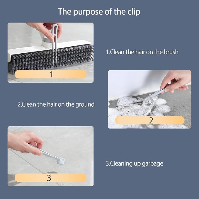 Floor Scrubbing Brush with 57" Adjustable Long Handle, 3 in 1 Living Grout - Image 6