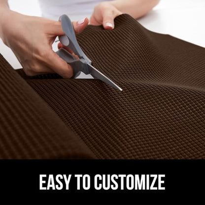 GORILLA GRIP powerGRIP Drawer Shelf and Cabinet Liner, Thick Strong Hold, Non-Adhesive Liners Protect Kitchen Cabinets and Cupboard, Bathroom Drawers, Easy Install, Breathable Mat, 20" x30', Chocolate
