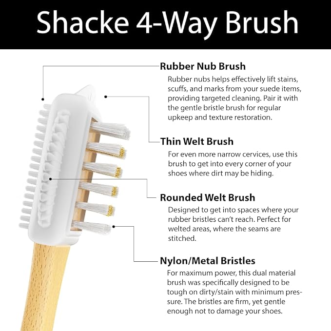 Suede & Nubuck 4-Way Leather Brush Cleaner - Image 4