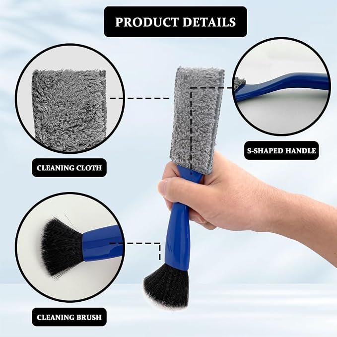 Universal 2 in 1 Duster for Car Clean, Car Vent Cleaner, Double Head Brush - Image 3