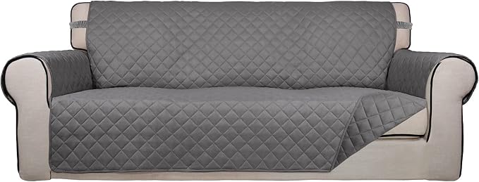 PureFit Reversible Quilted Sofa Cover, Water Resistant Slipcover Furniture by PureFit